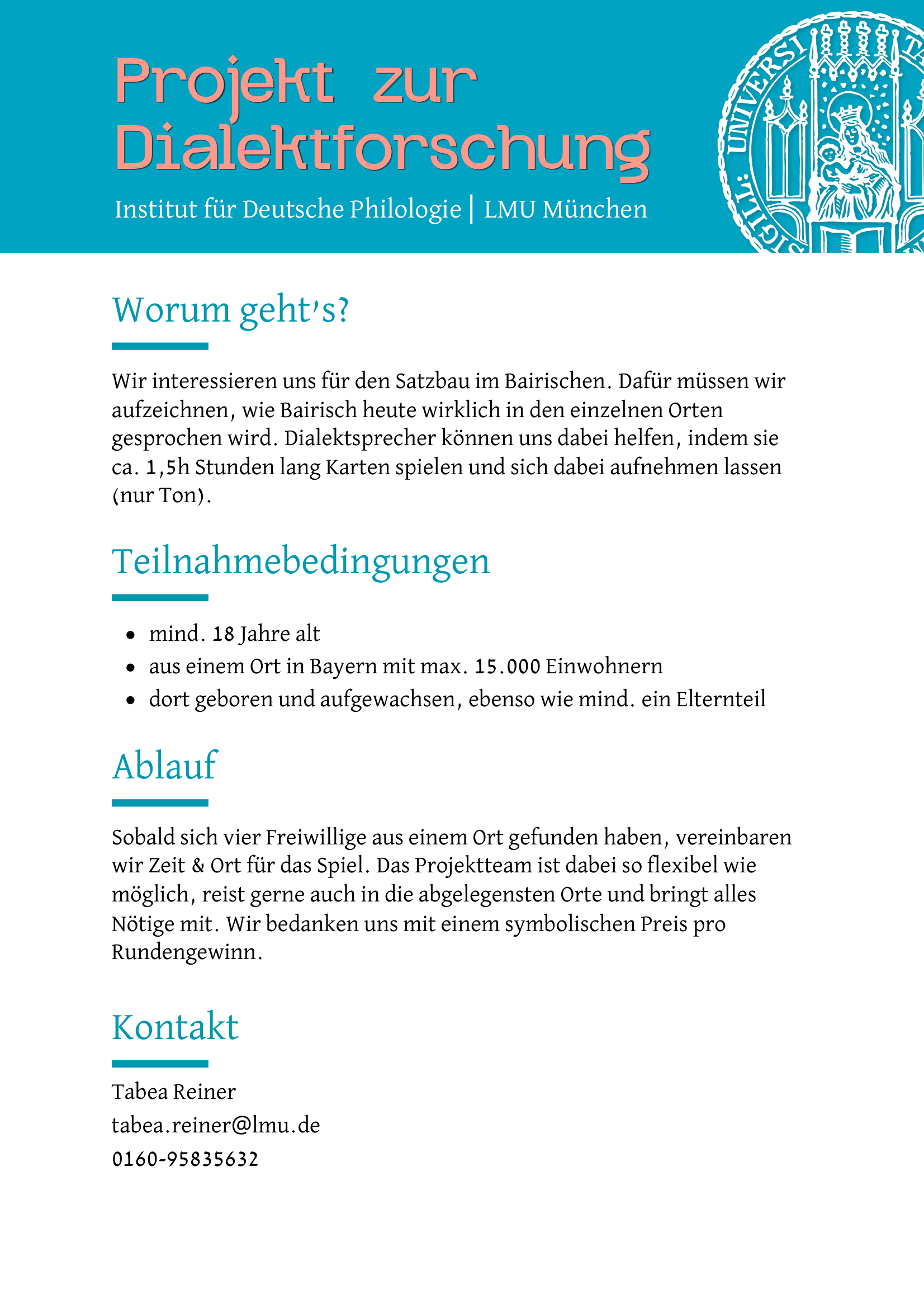 Pöllinger Kartler gesucht: Dialektforschung der LMU München